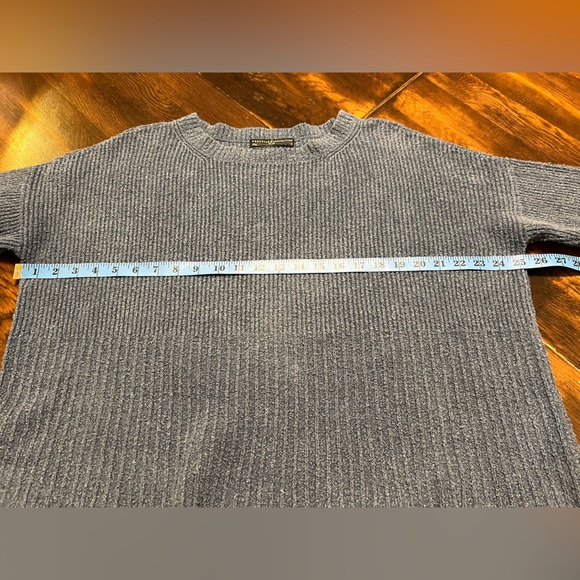 Peruvian Connection Textured Knit Sweater Women’s M Long Sleeve Dusty Blue Pima - Picture 9 of 11